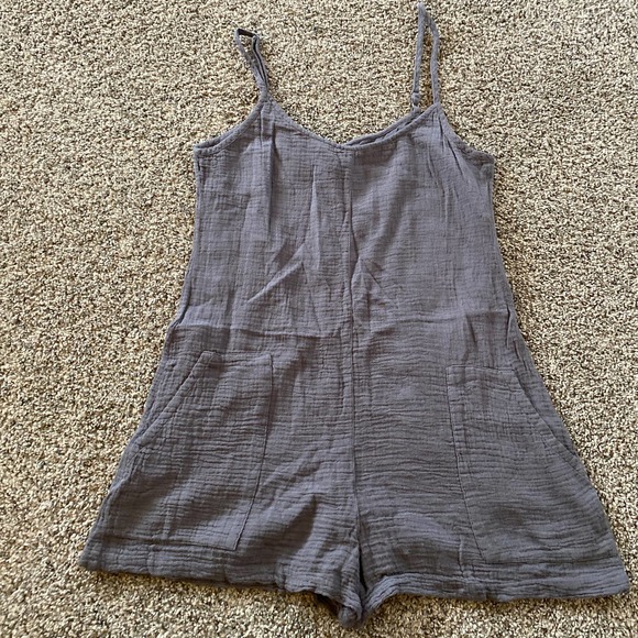 Monrow Pants - Monrow Women's Grey Tank Romper - XS